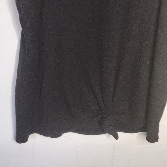 Madewell Womens Medium Sleeveless Audio Knot Front Tank Top Shirt Black - Picture 3 of 7